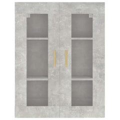 vidaXL Hanging Wall Cabinet Concrete Grey 69.5x34x90 cm 3