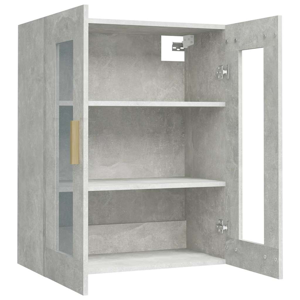 vidaXL Hanging Wall Cabinet Concrete Grey 69.5x34x90 cm 5