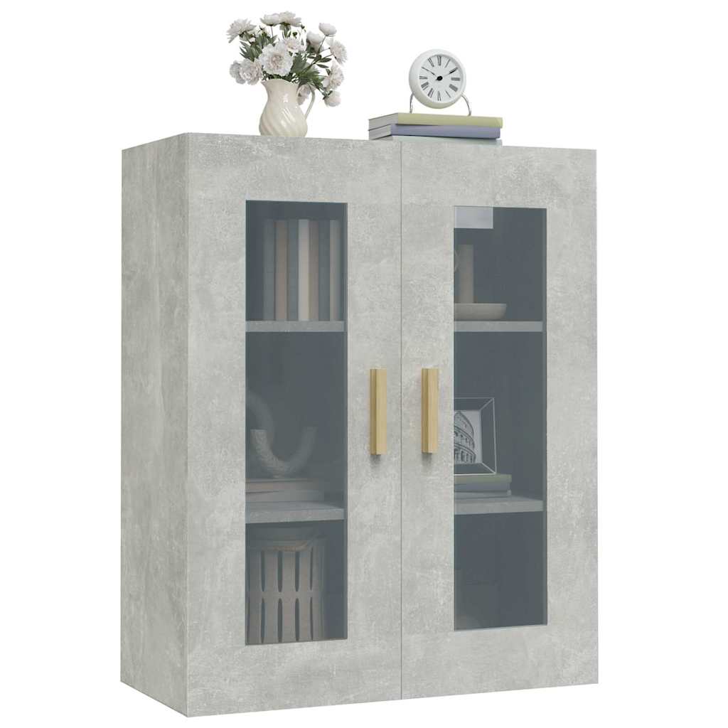 vidaXL Hanging Wall Cabinet Concrete Grey 69.5x34x90 cm 6
