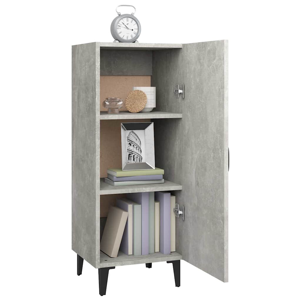 vidaXL Sideboard Concrete Grey 34.5x34x90 cm Engineered Wood 4