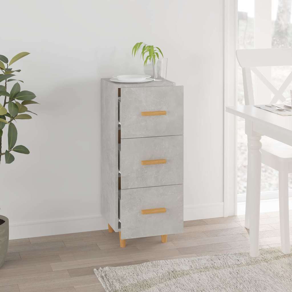 vidaXL Sideboard Concrete Grey 34.5x34x90 cm Engineered Wood 3