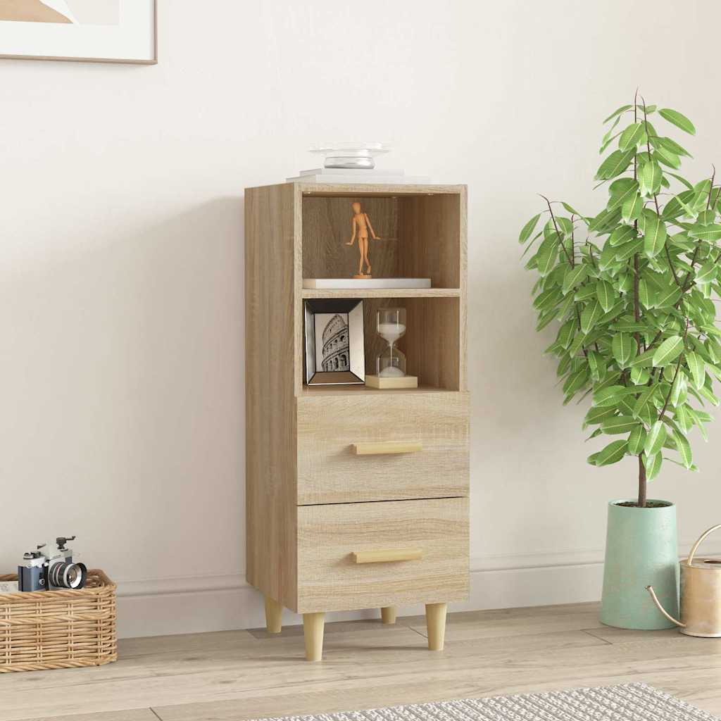 vidaXL Sideboard Sonoma Oak 34.5x34x90 cm Engineered Wood 1