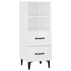 vidaXL Sideboard High Gloss White 34.5x34x90 cm Engineered Wood 2
