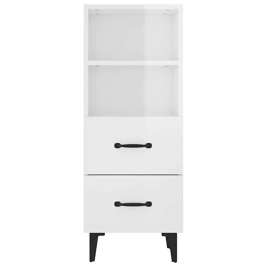 vidaXL Sideboard High Gloss White 34.5x34x90 cm Engineered Wood 6