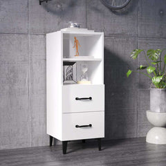 vidaXL Sideboard High Gloss White 34.5x34x90 cm Engineered Wood 1