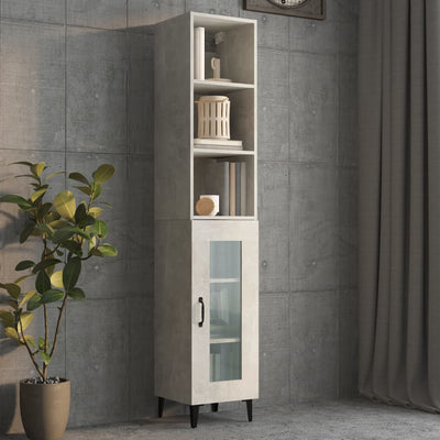 Wall Cabinet Concrete Grey 34.5x32.5x90 cm Engineered Wood