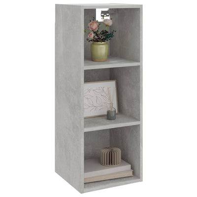 Wall Cabinet Concrete Grey 34.5x32.5x90 cm Engineered Wood