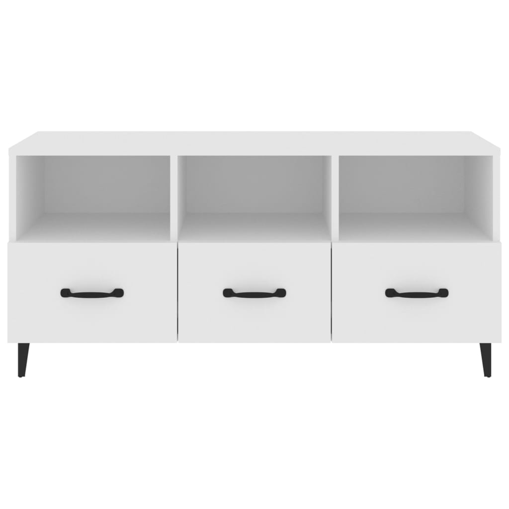vidaXL TV Cabinet White 102x35x50 cm Engineered Wood 5