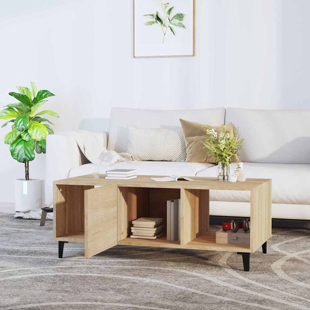 vidaXL Coffee Table | Sonoma Oak | Engineered Wood | 102x50x40 cm | Coffee Table 3