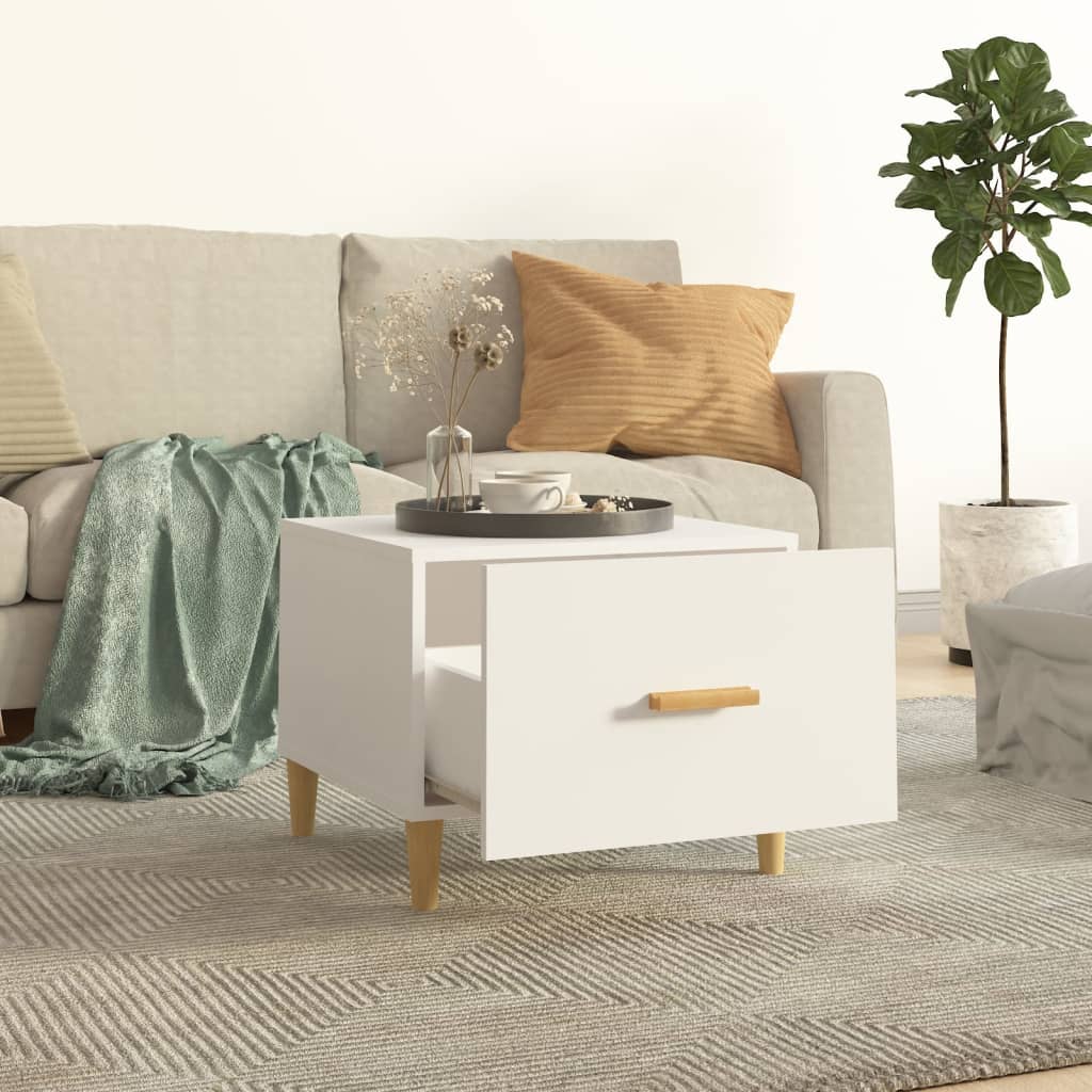 vidaXL Coffee Tables 2 pcs White 50x50x40 cm Engineered Wood 3