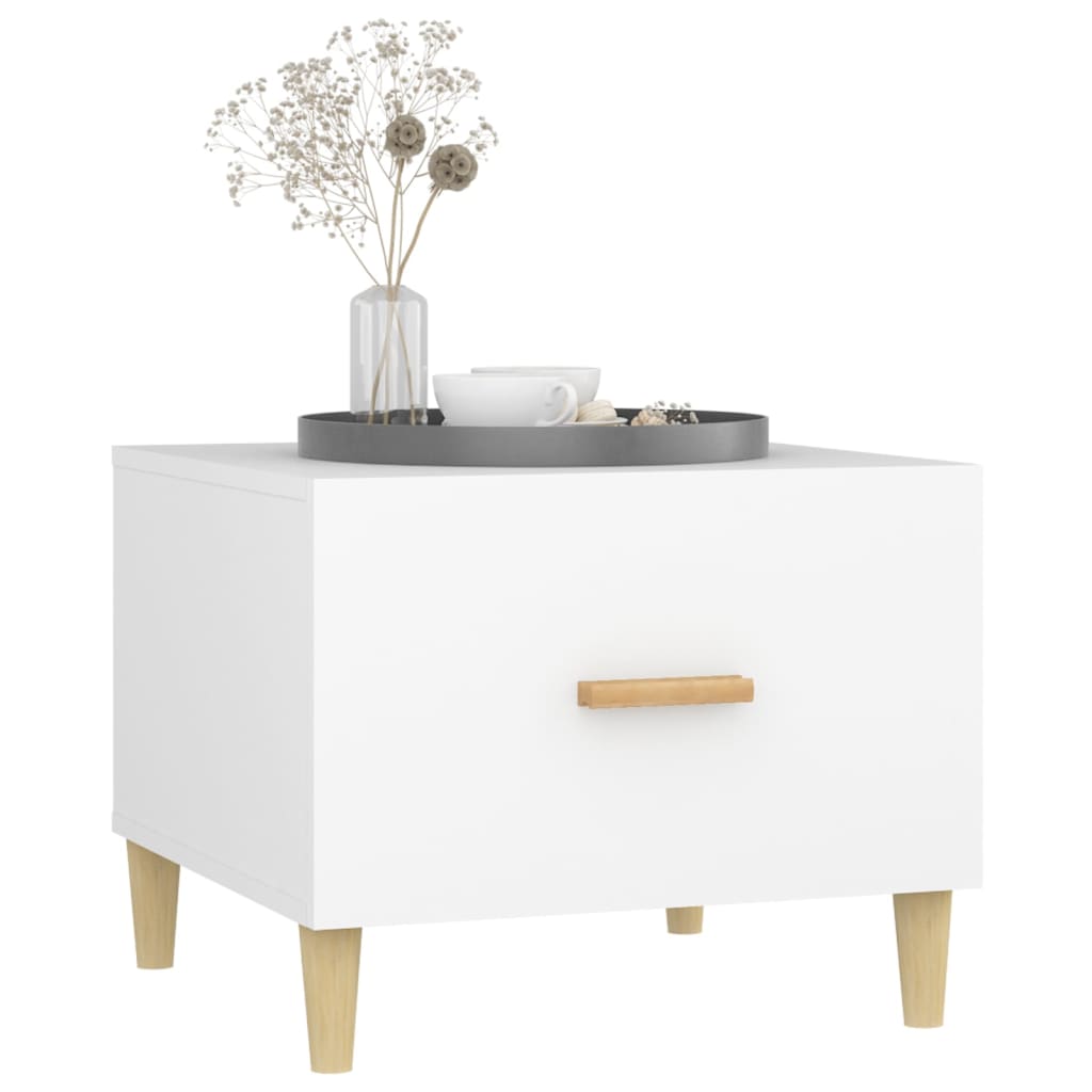 vidaXL Coffee Tables 2 pcs White 50x50x40 cm Engineered Wood 4