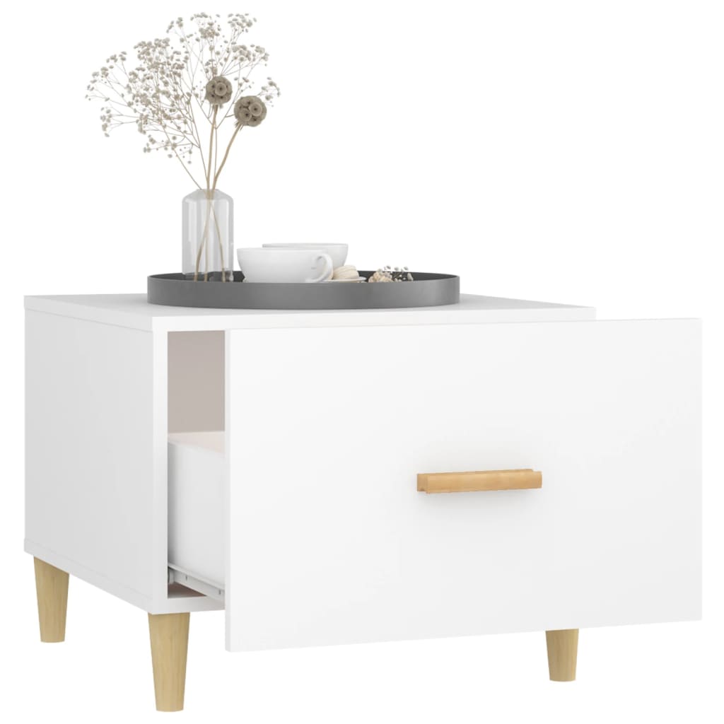 vidaXL Coffee Tables 2 pcs White 50x50x40 cm Engineered Wood 5