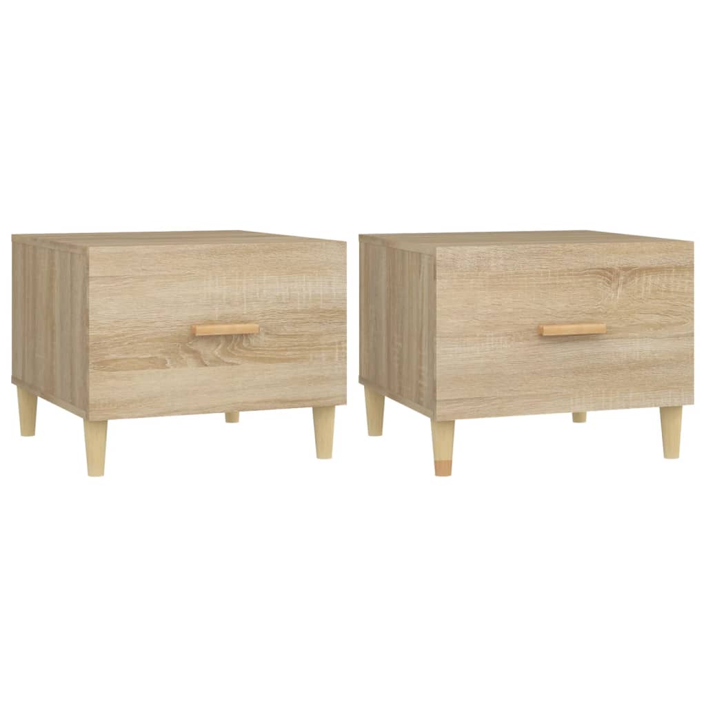 vidaXL Coffee Tables 2 pcs Sonoma Oak 50x50x40 cm Engineered Wood 2