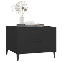 vidaXL Coffee Table with Metal Legs 2 pcs Black 50x50x40 cm 4