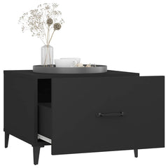 vidaXL Coffee Table with Metal Legs 2 pcs Black 50x50x40 cm 5