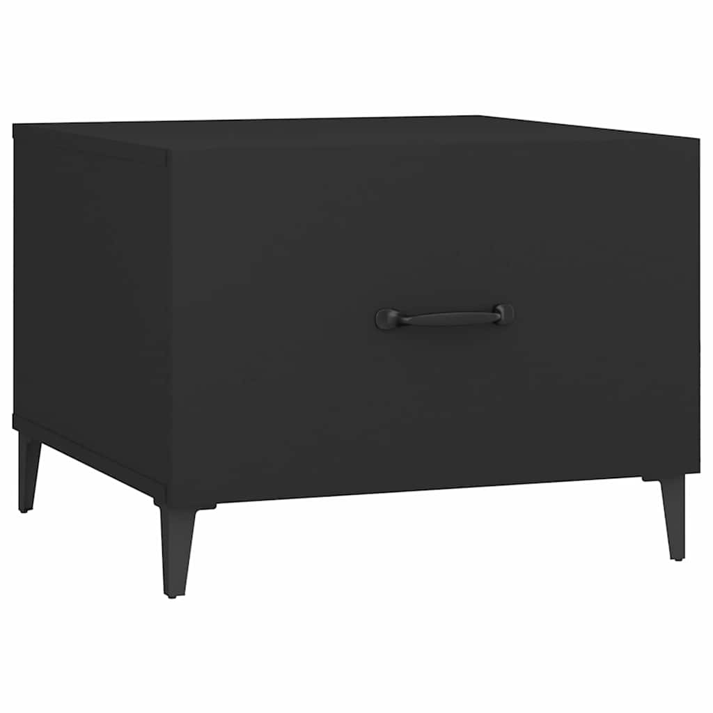 vidaXL Coffee Table with Metal Legs 2 pcs Black 50x50x40 cm 6