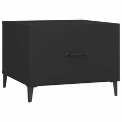 vidaXL Coffee Table with Metal Legs 2 pcs Black 50x50x40 cm 6