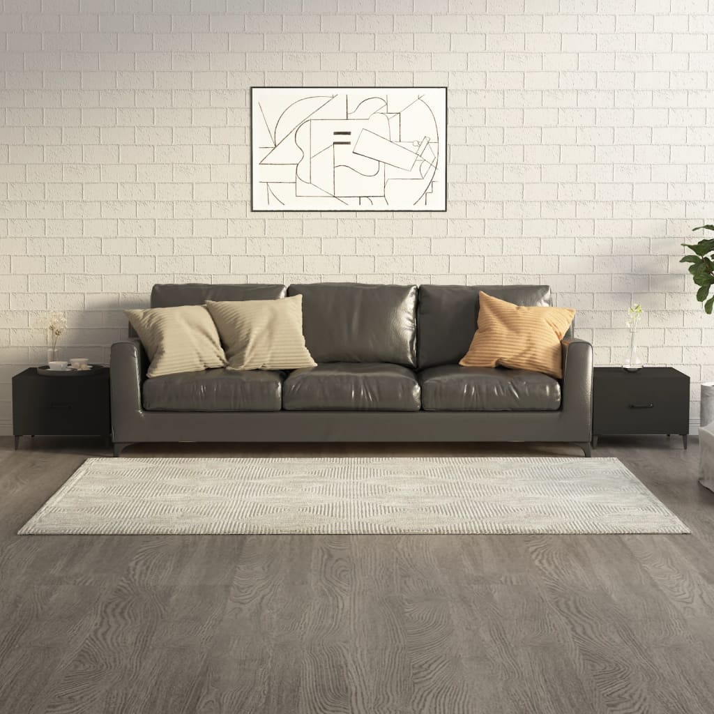 vidaXL Coffee Table with Metal Legs 2 pcs Black 50x50x40 cm 1