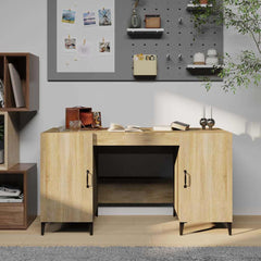 Desk 140x50x75 cm Engineered Wood Sonoma oak