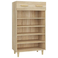vidaXL Shoe Cabinet Sonoma Oak 60x35x105 cm Engineered Wood 2