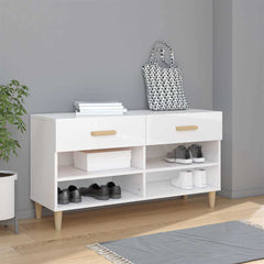 vidaXL Shoe Cabinet | High gloss white | Engineered wood 1