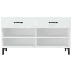 Shoe Cabinet 102x35x55 cm Engineered Wood White