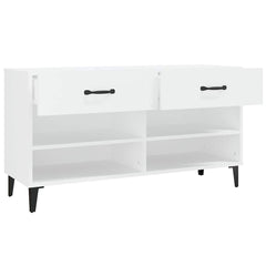 Shoe Cabinet 102x35x55 cm Engineered Wood White