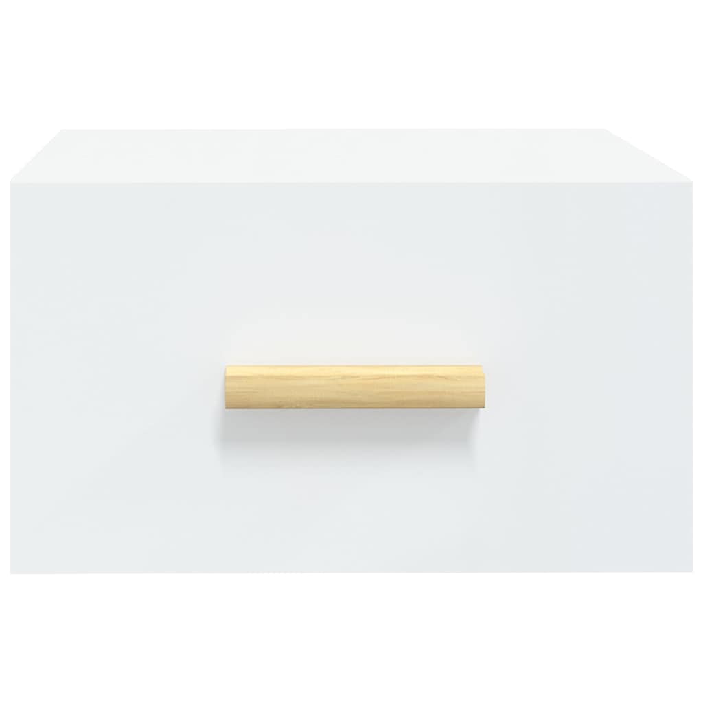 vidaXL Wall-mounted Bedside Cabinet White 35x35x20 cm 4