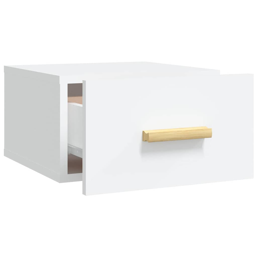 vidaXL Wall-mounted Bedside Cabinet White 35x35x20 cm 5