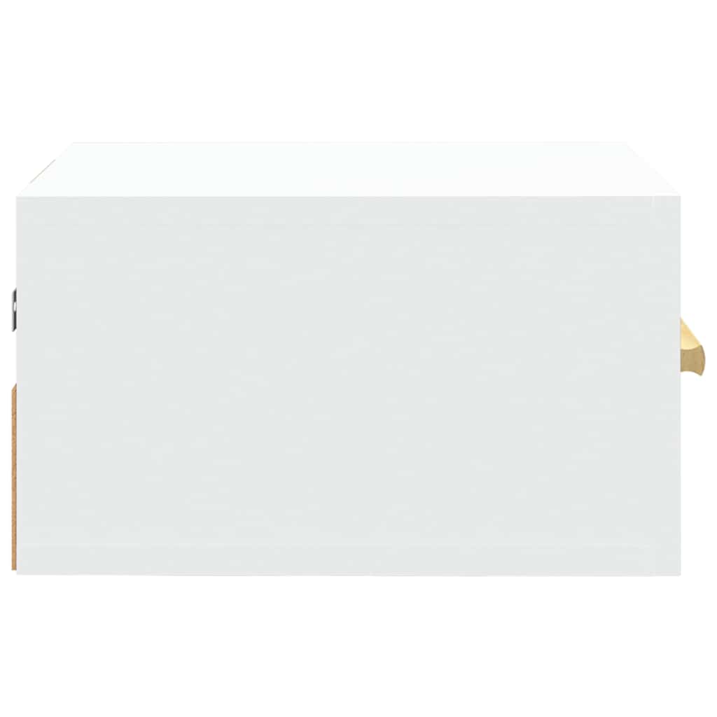 vidaXL Wall-mounted Bedside Cabinet White 35x35x20 cm 6