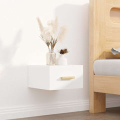 vidaXL Wall-mounted Bedside Cabinet White 35x35x20 cm 1