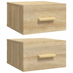 vidaXL Wall-mounted Bedside Cabinets 2 pcs Sonoma Oak 35x35x20 cm 2