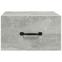 vidaXL Wall-mounted Bedside Cabinets 2 pcs Concrete Grey 35x35x20 cm 6
