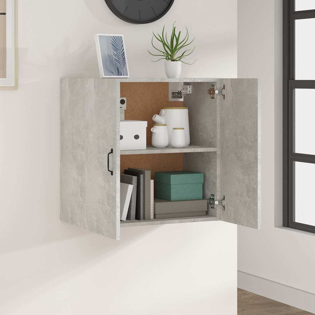 vidaXL Wall Cabinet Concrete Grey 60x31x60 cm Engineered Wood 3