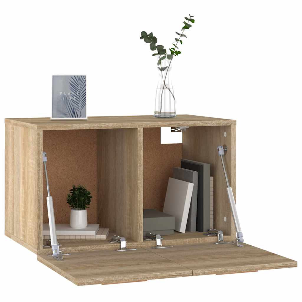 vidaXL Wall Cabinet Sonoma Oak 60x36.5x35 cm Engineered Wood 4