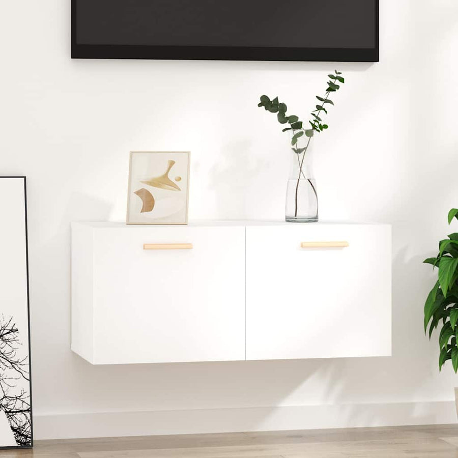 vidaXL Wall Cabinet White 80x35x36,5 cm Engineered Wood 1