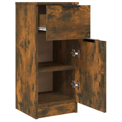 vidaXL Sideboard Smoked Oak 30x30x70 cm Engineered Wood 4