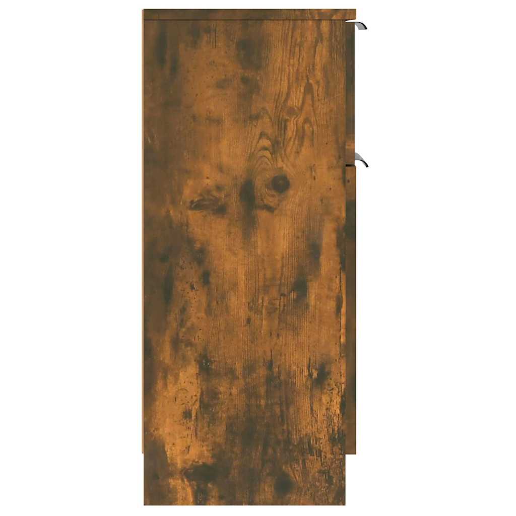 vidaXL Sideboard Smoked Oak 30x30x70 cm Engineered Wood 6