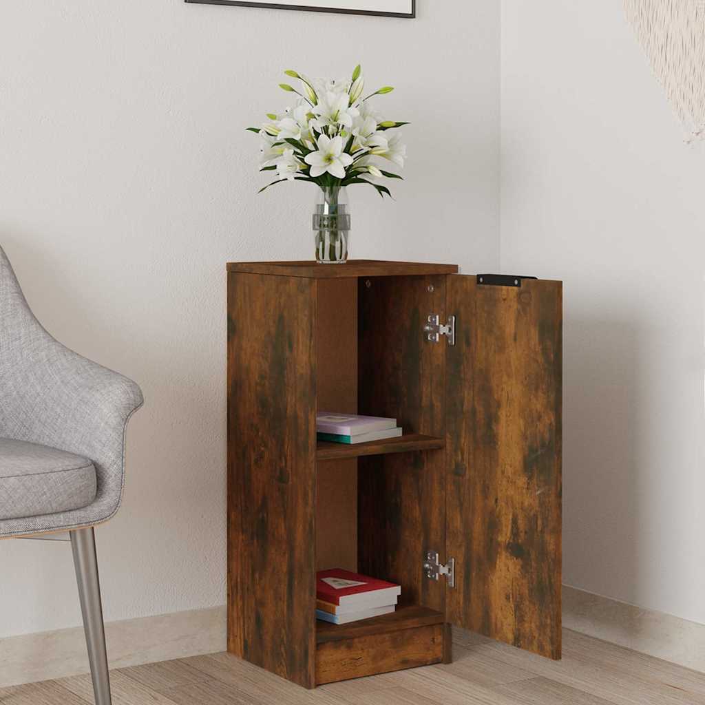 vidaXL Sideboard Smoked Oak 30x30x70 cm Engineered Wood 3