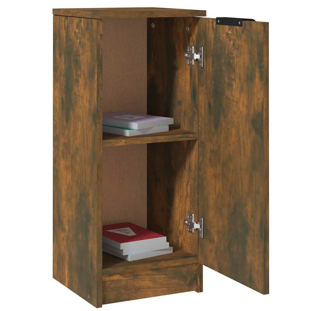 vidaXL Sideboards 2 pcs Smoked Oak 30x30x70 cm Engineered Wood 6