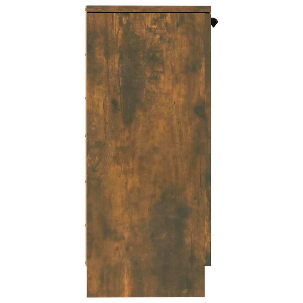 vidaXL Sideboards 2 pcs Smoked Oak 30x30x70 cm Engineered Wood 5