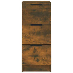 vidaXL Sideboard Smoked Oak 30x30x70 cm Engineered Wood 4