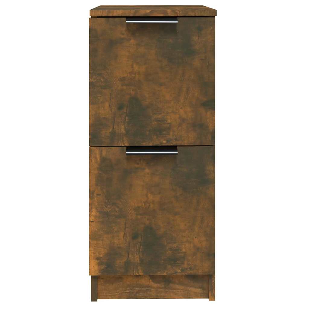 vidaXL Sideboard Smoked Oak 30x30x70 cm Engineered Wood 4
