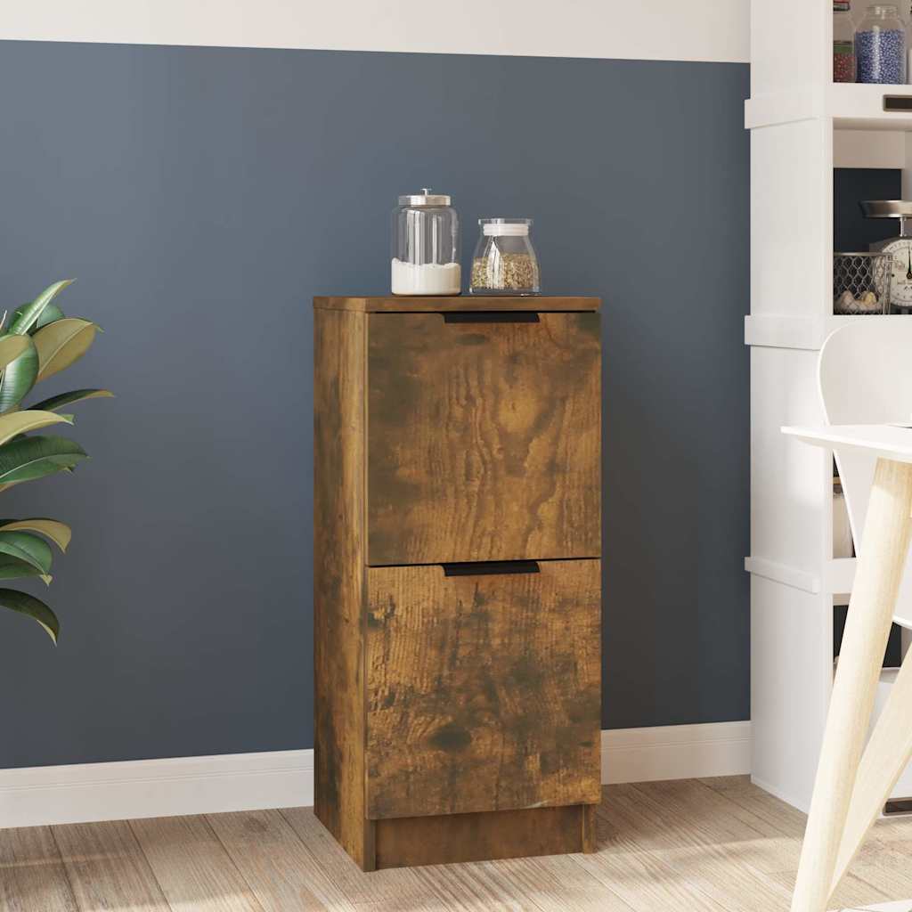 vidaXL Sideboard Smoked Oak 30x30x70 cm Engineered Wood 1