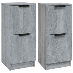 vidaXL Sideboards 2 pcs Grey Sonoma 30x30x70 cm Engineered Wood 2