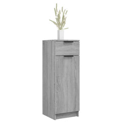vidaXL Bathroom Cabinet Grey Sonoma 32x34x90 cm Engineered Wood 4