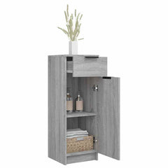 vidaXL Bathroom Cabinet Grey Sonoma 32x34x90 cm Engineered Wood 5
