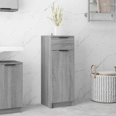 vidaXL Bathroom Cabinet Grey Sonoma 32x34x90 cm Engineered Wood 1