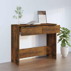vidaXL Console Table Smoked Oak 90x36x75 cm Engineered Wood 1