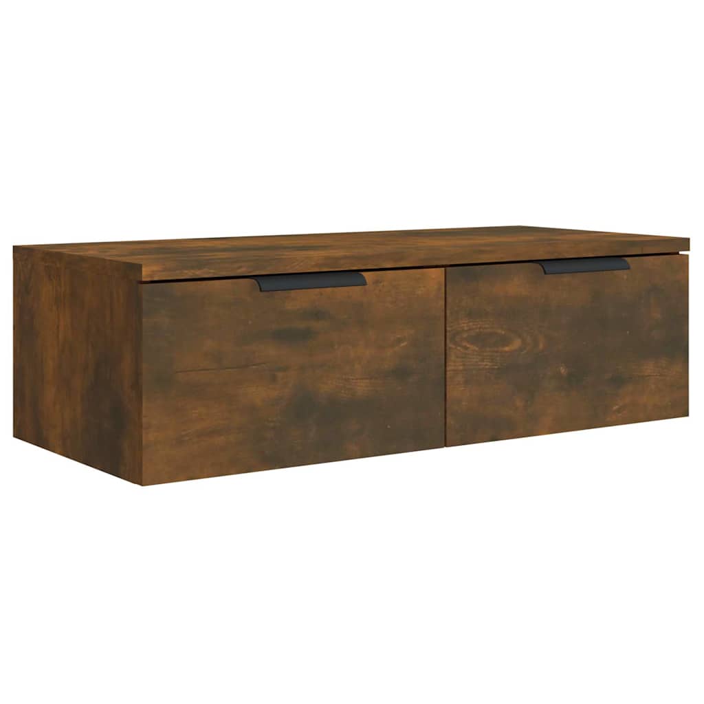 vidaXL Wall Cabinet Smoked Oak 68x30x20 cm Engineered Wood 2